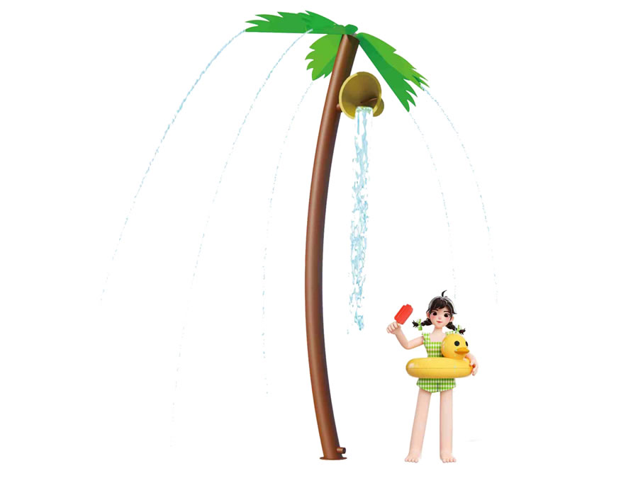 椰子樹倒水桶